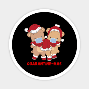 Quarantine-Mas Christmas Bears Christmas Quarantine Cute Bears Wearing Masks Funny Christmas Gift Bear Couple Christmas Couple Magnet